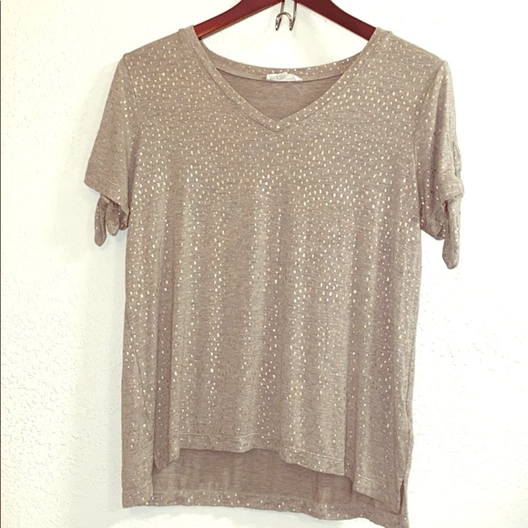 🍋2 for $10🍋 Jane & Delancey Top with metallic designs. Size M. - Picture 1 of 8